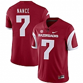 Arkansas Razorbacks 7 Jonathan Nance Red College Football Jersey Dzhi,baseball caps,new era cap wholesale,wholesale hats